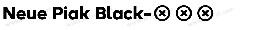 Neue Piak Black字体转换